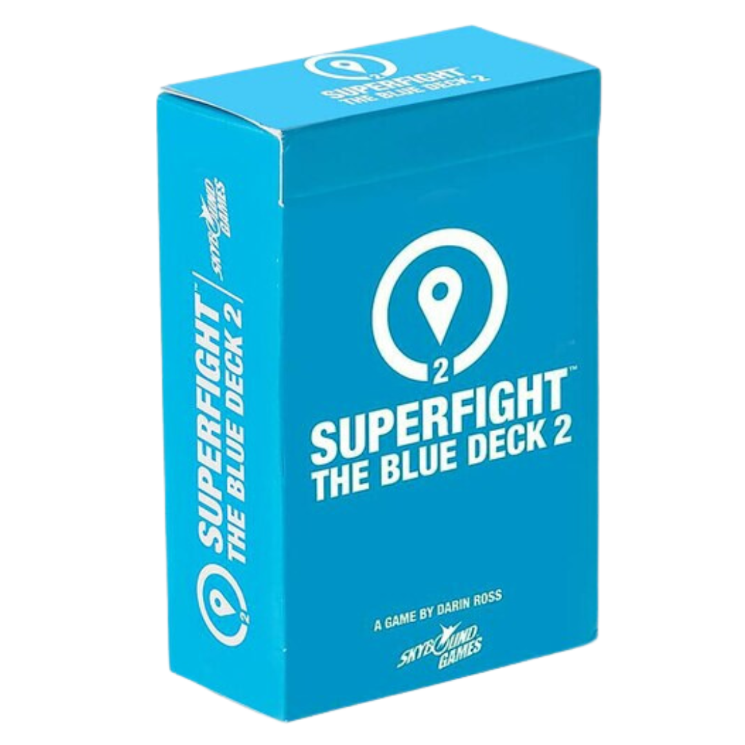 Superfight Blue Deck 2 Locations expansion pack with new battlegrounds for intense and hilarious debates.