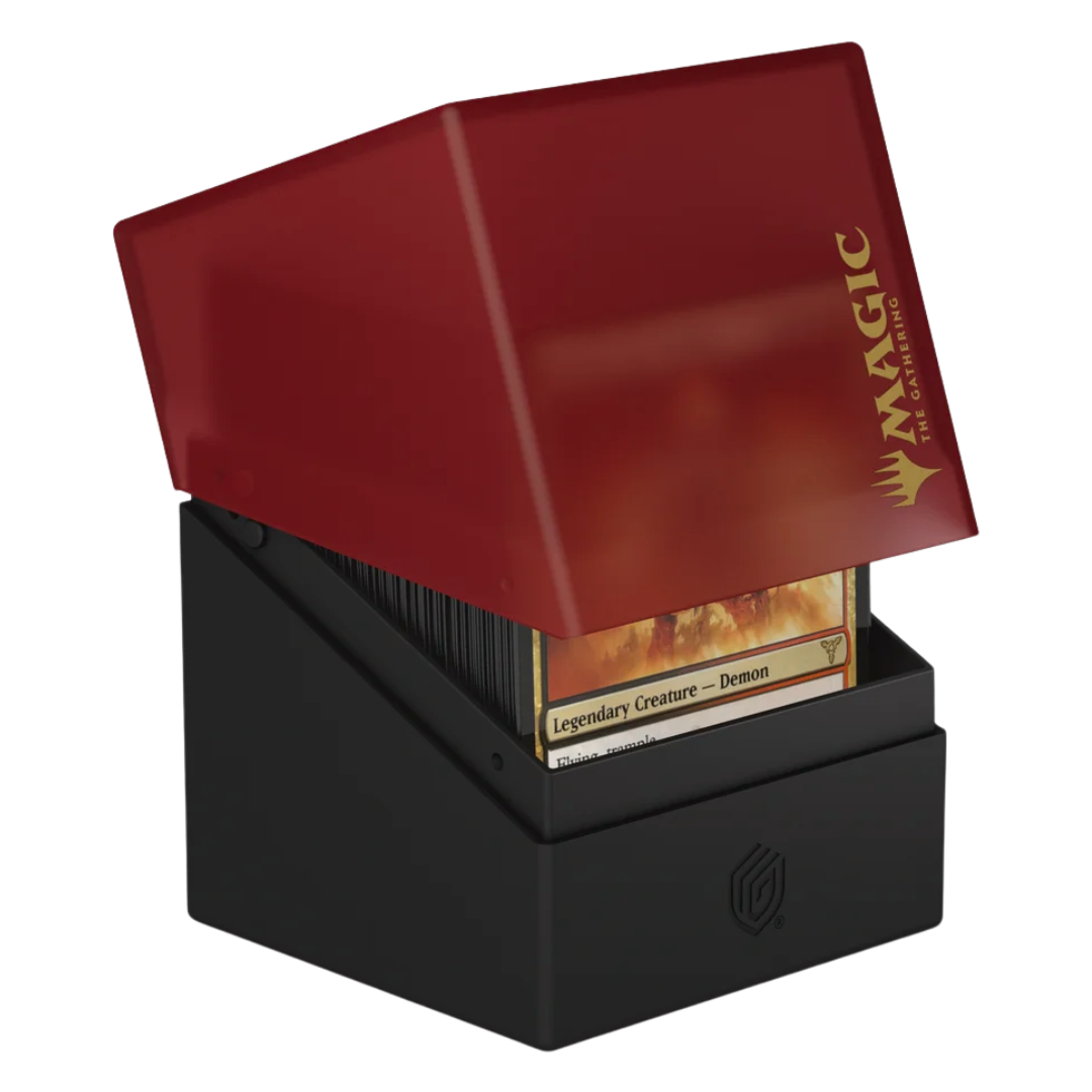 Ultimate Guard Boulder 100+ MTG Rakdos deck box—rugged, stylish storage for Magic: The Gathering cards in striking Rakdos colors.