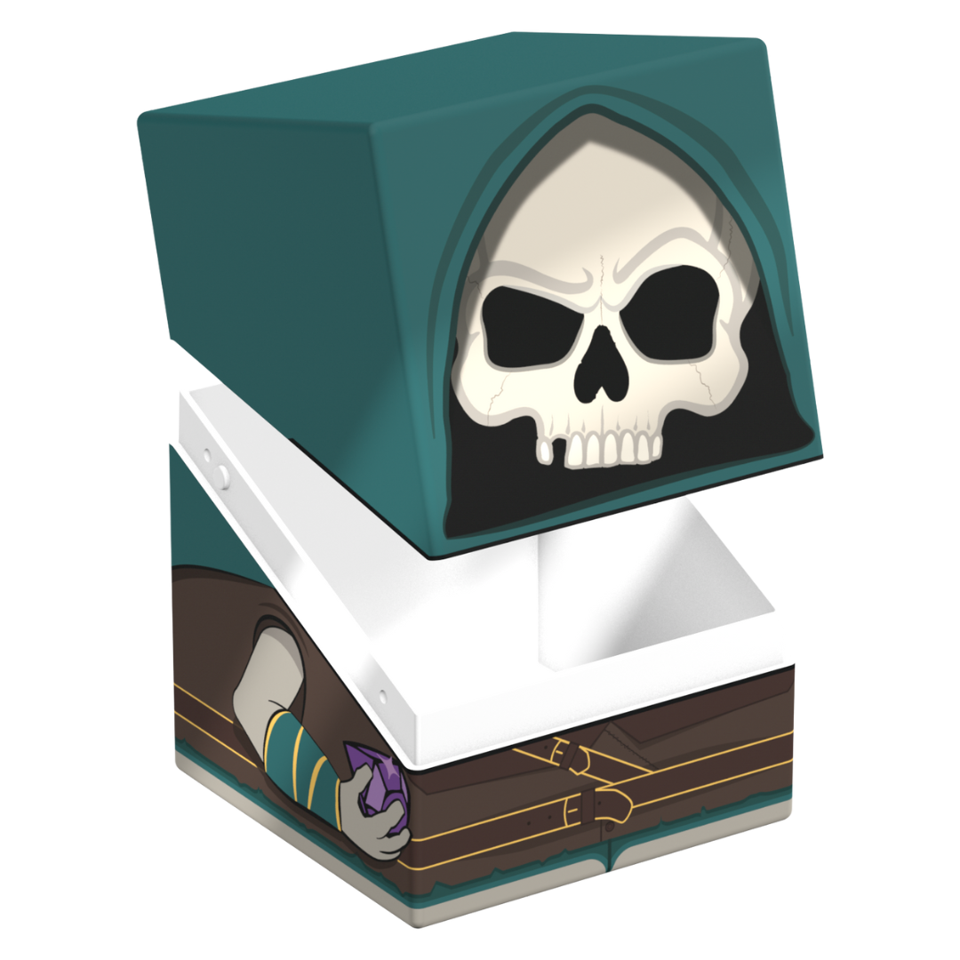 Ultimate Guard Squaroes 100+ MTG Tinybones deck box, holds 100+ double-sleeved Magic: The Gathering cards, premium storage with magnetic closure and durable structure.