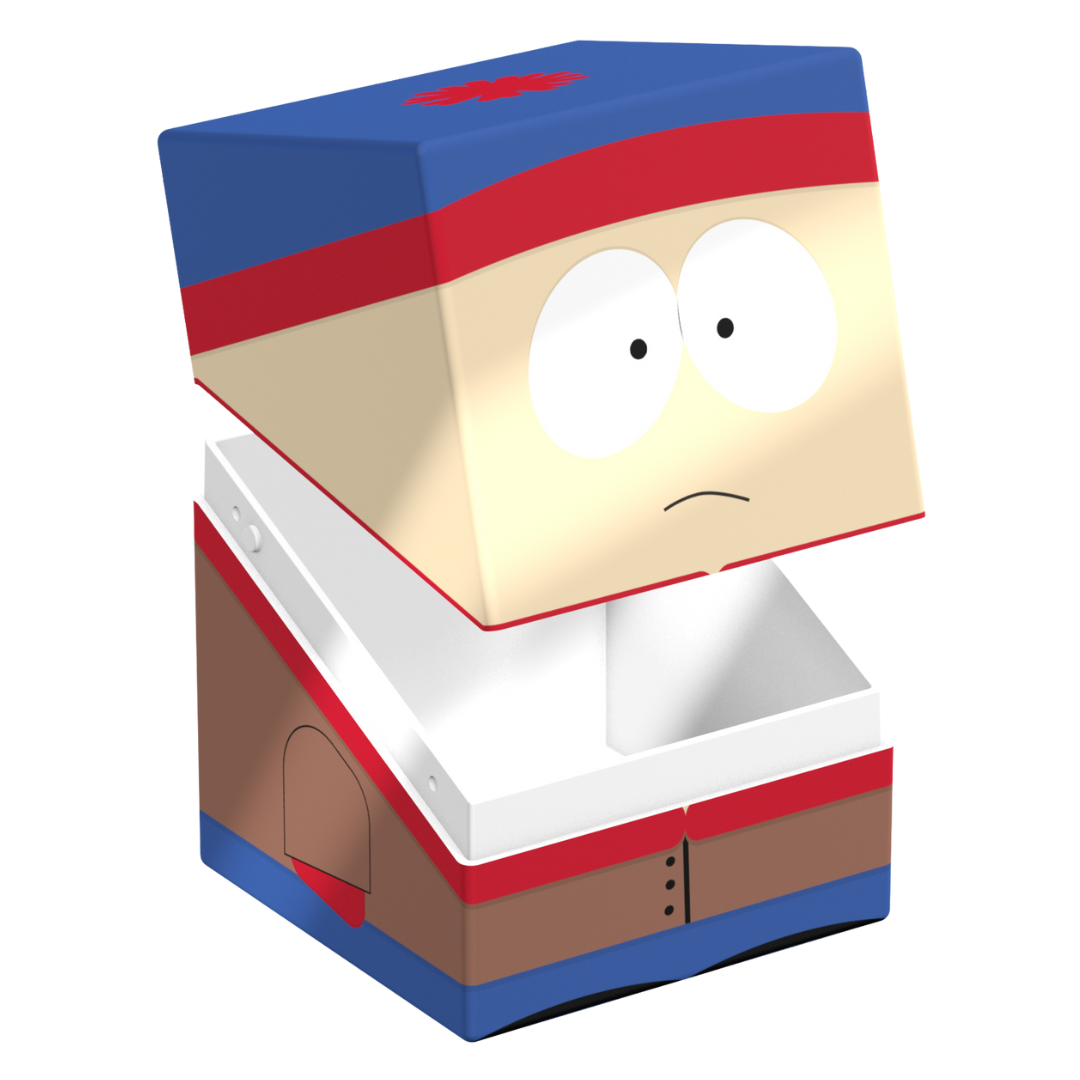 Ultimate Guard Squaroes 100+ South Park Stan deck box for Magic: The Gathering, Pokémon, and TCG players, offering premium card storage and protection.
