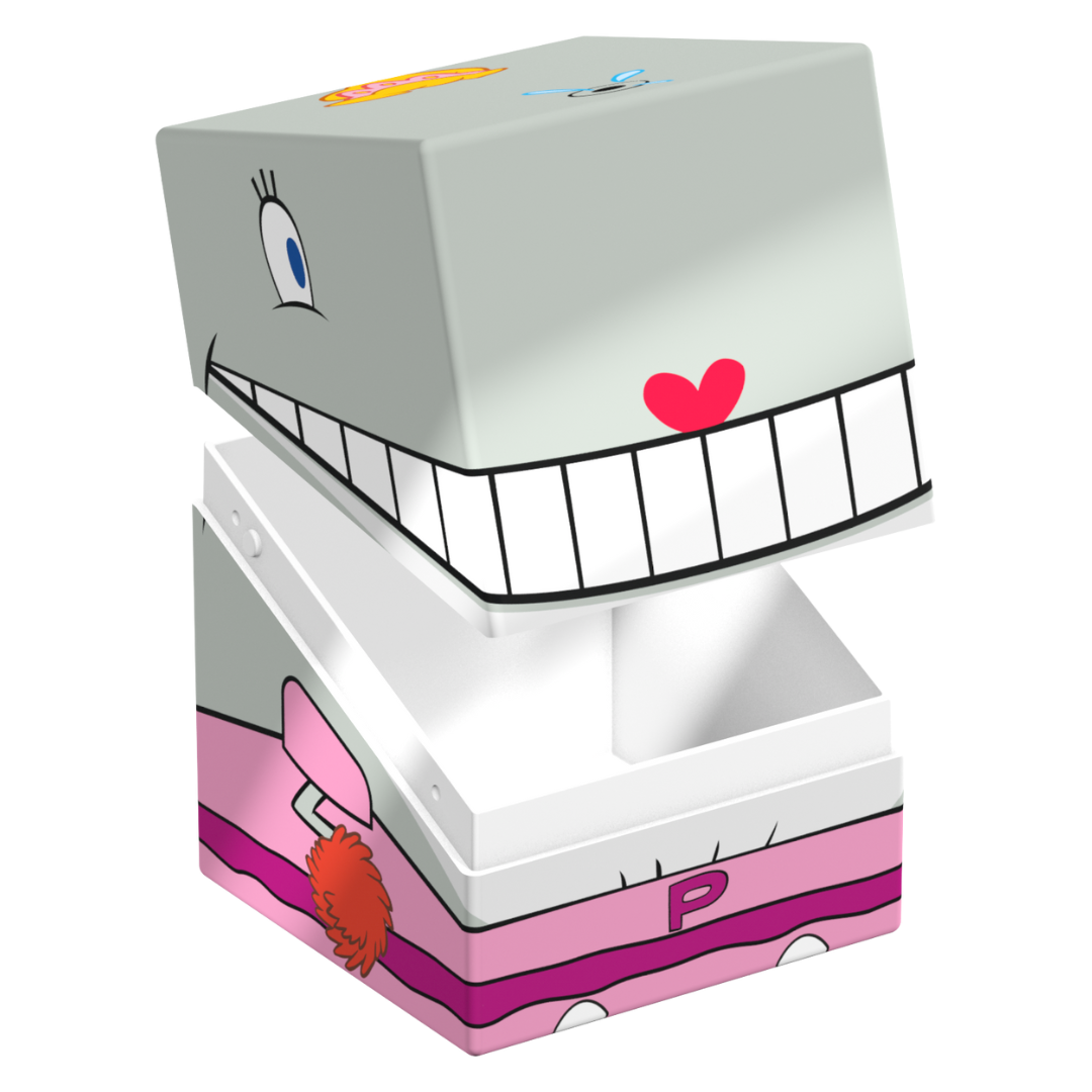 Ultimate Guard Squaroes 100+ deck box featuring Spongebob Squarepants Pearl design, durable card storage box for collectors and players.