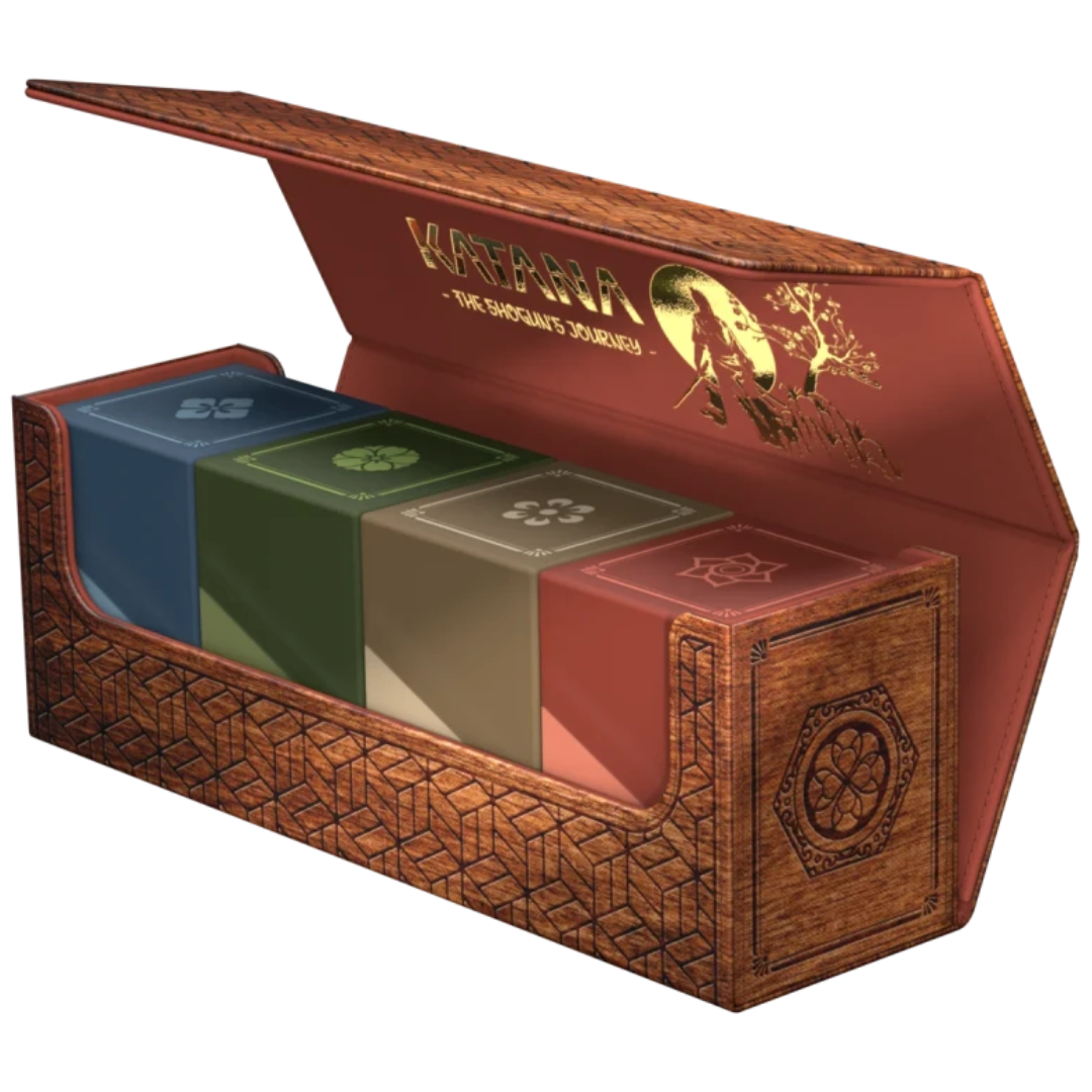 Ultimate Guard Arkhive 400+ The Shogun's Journey III storage case shown open with deck boxes