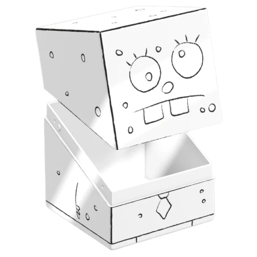 Ultimate Guard Squaroes 100+ Spongebob Squarepants Doodlebob deck box opened and ready for Pokémon and Magic cards