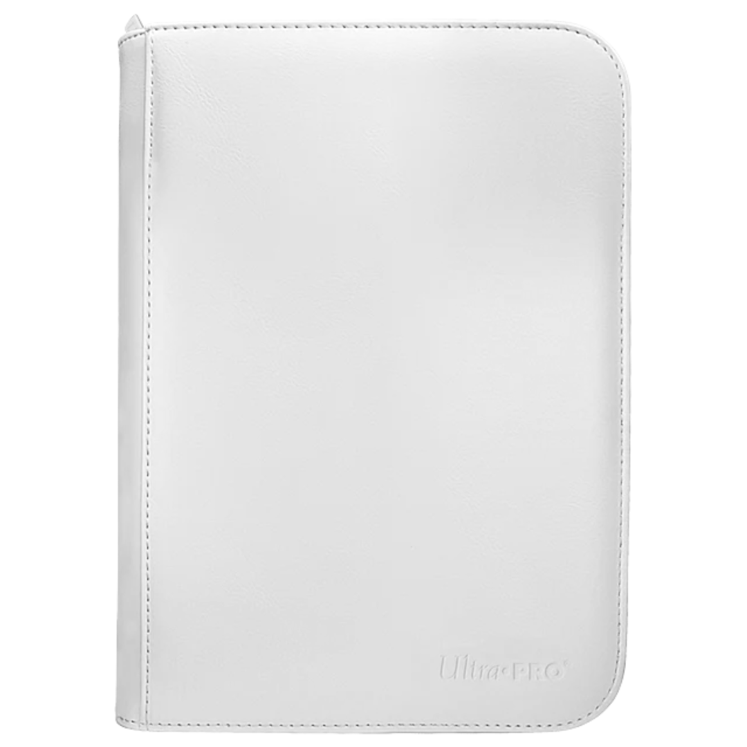 Ultra Pro 4 Pocket Pro Binder Vivid White, compact trading card binder with side-loading pockets and a clean white cover for safe and stylish TCG storage.