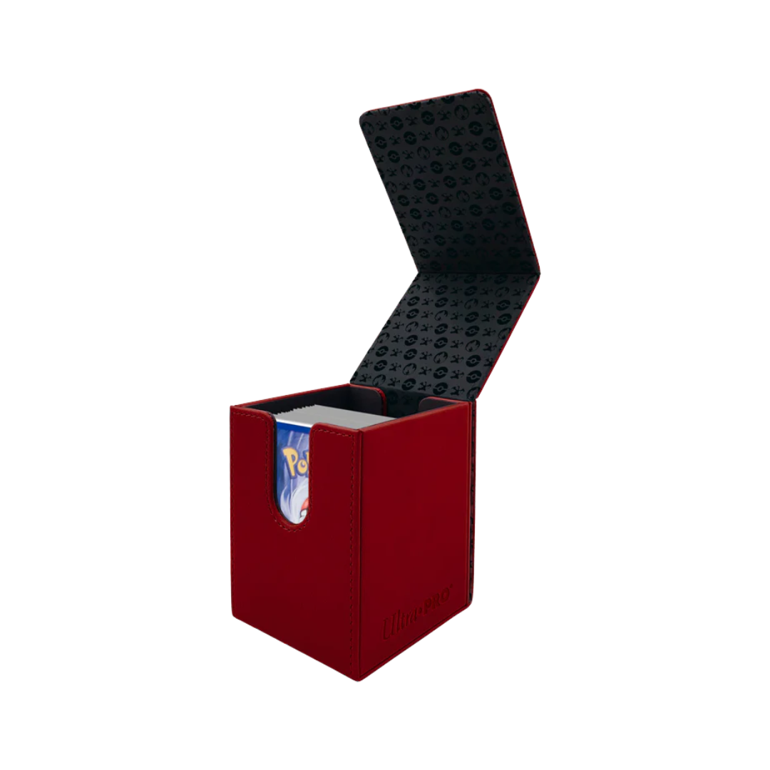 Ultra PRO Charizard Alcove Flip Box open view fits 100 sleeved Pokémon cards