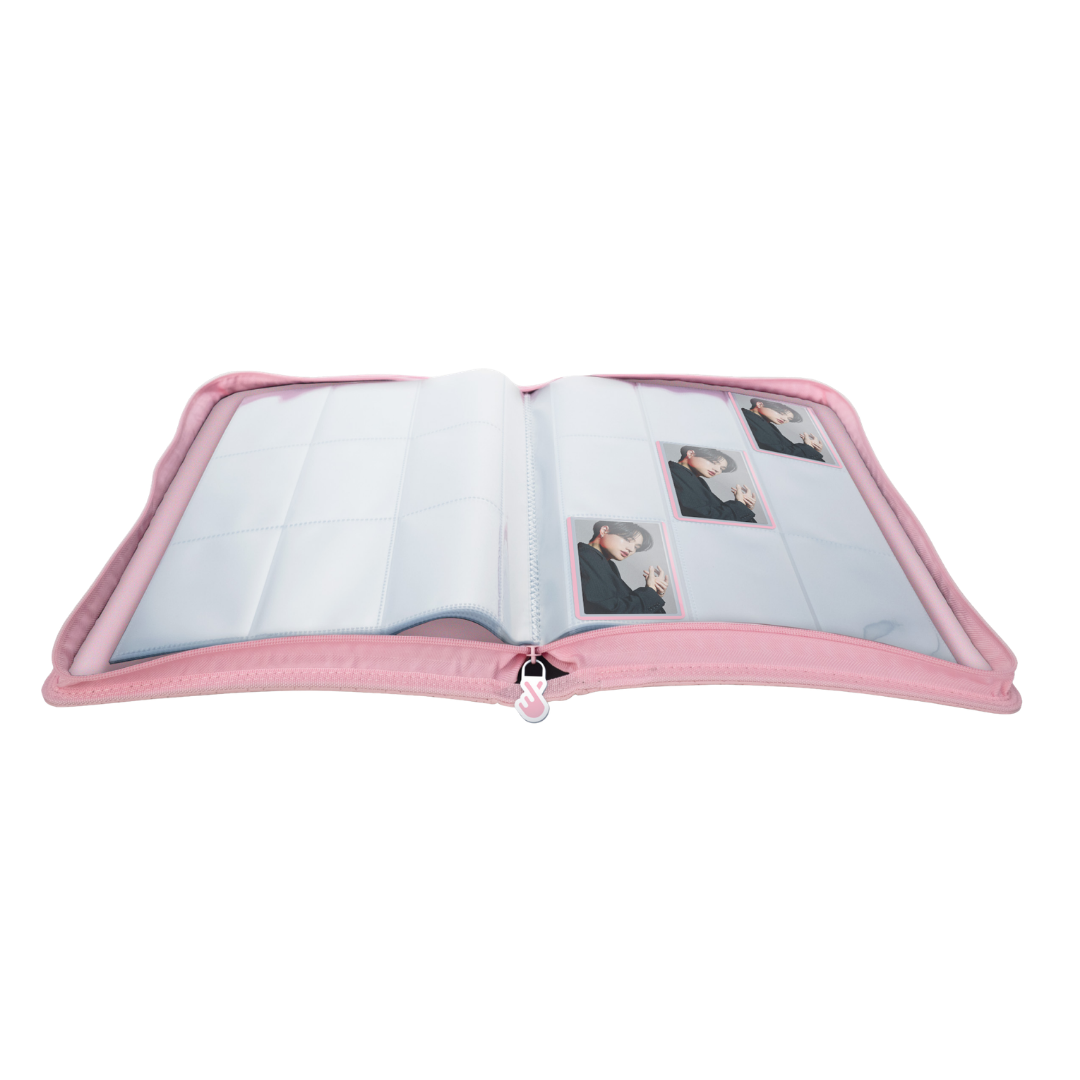 Ultra Pro Fingerheart Poploader Blush 9 Pocket Zip Binder for protected photocard collections