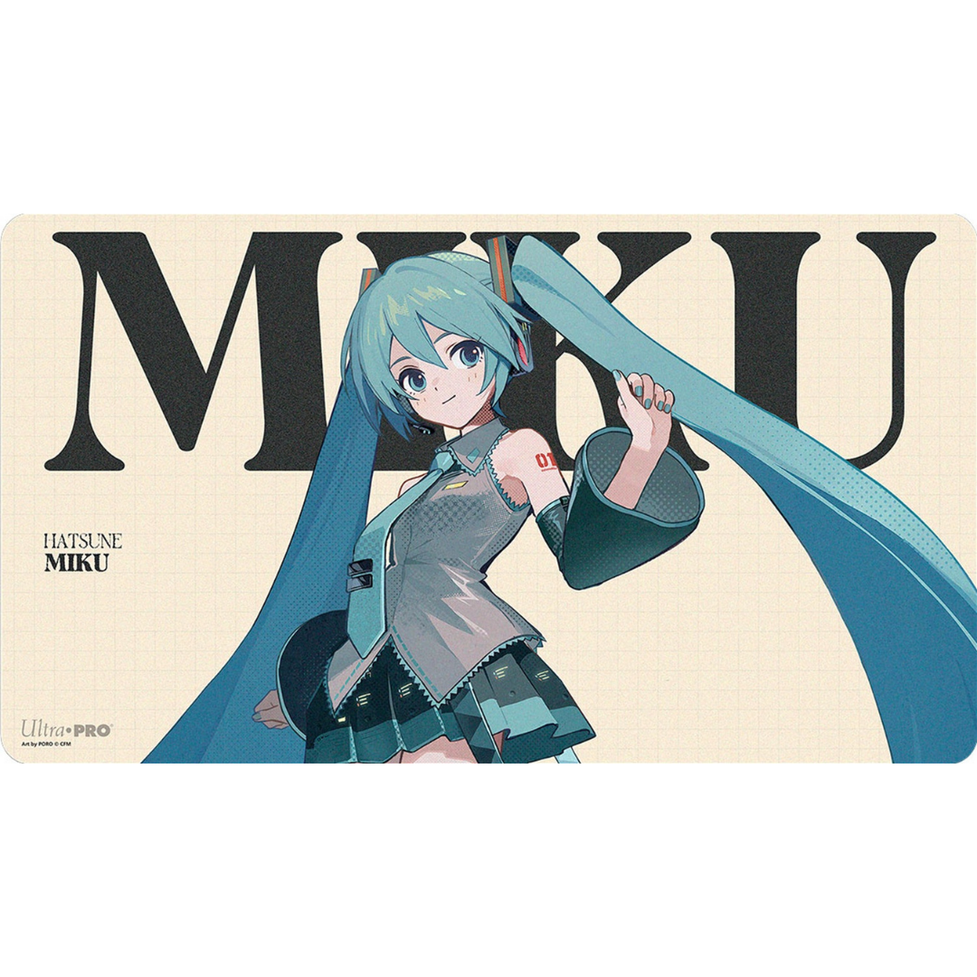 Ultra Pro Hatsune Miku Retro Soundscapes Hatsune Miku playmat for trading card games and tabletop play