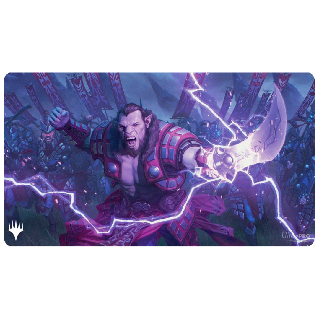 Magic: The Gathering Return to Tarkir Mardu Commander Playmat featuring exclusive artwork, soft fabric top, and non-slip rubber backing for secure gameplay.