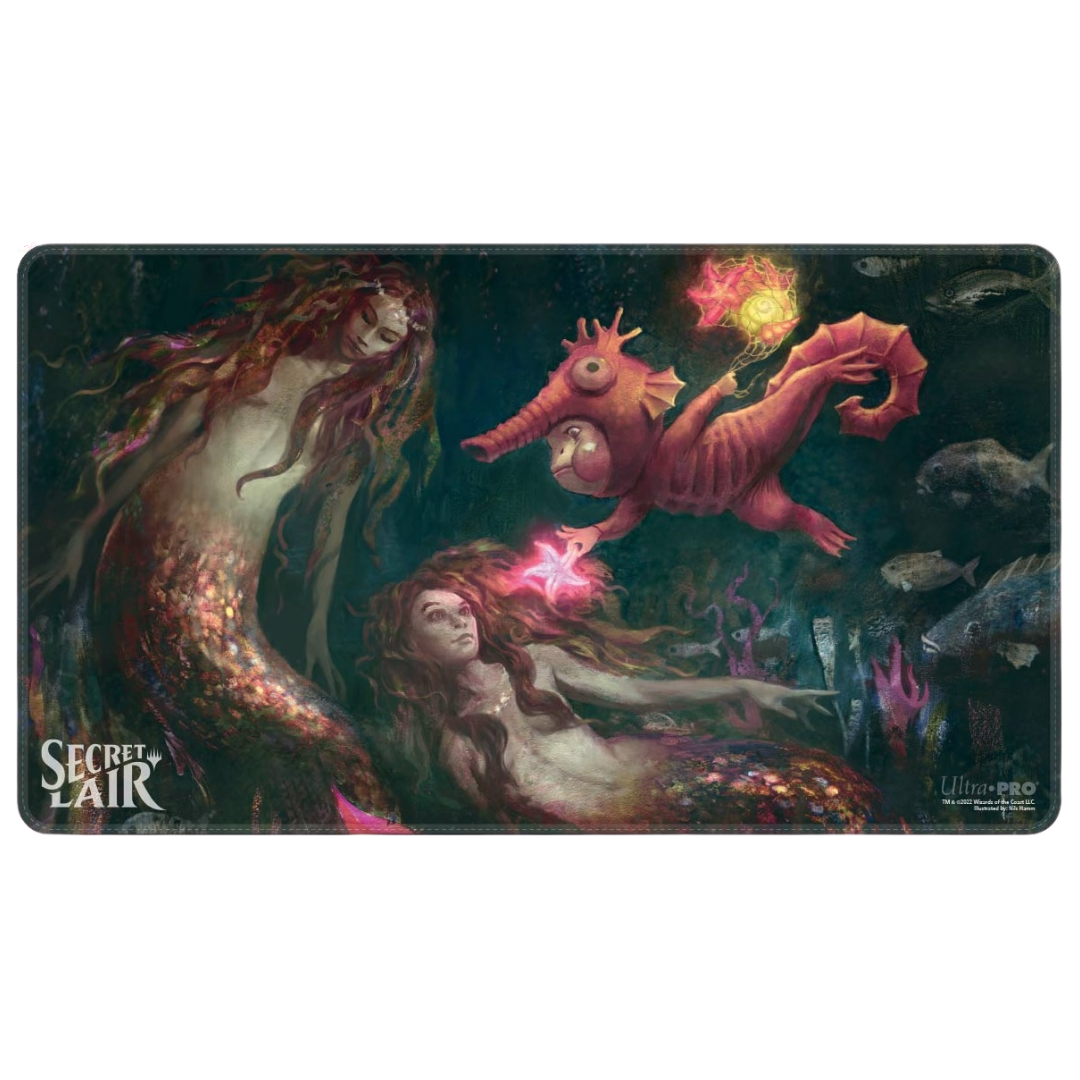 Ultra Pro Playmat featuring MTG Secret Lair Nils Hamm Artist Series Deepglow Skate Holofoil, with vibrant holofoil artwork perfect for Magic: The Gathering gameplay and collectors.