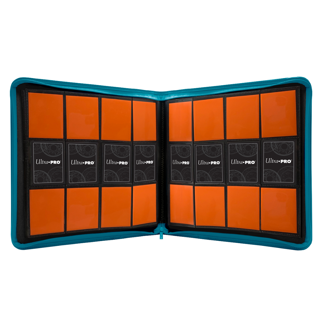 View of the Ultra Pro 12 Pocket Binder Vivid Teal Open
