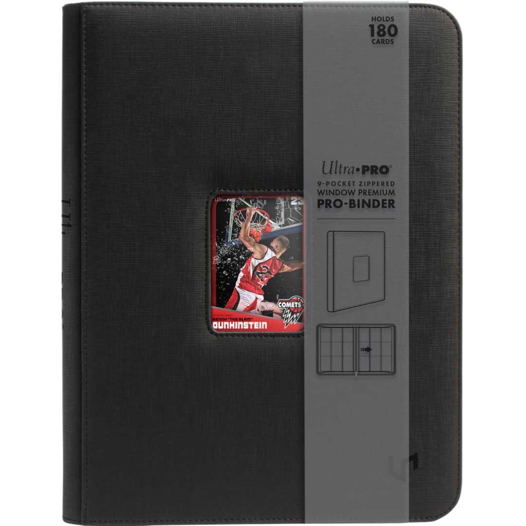 Ultra Pro 9 Pocket Zip Binder Window Black trading card binder for Pokémon and Magic cards