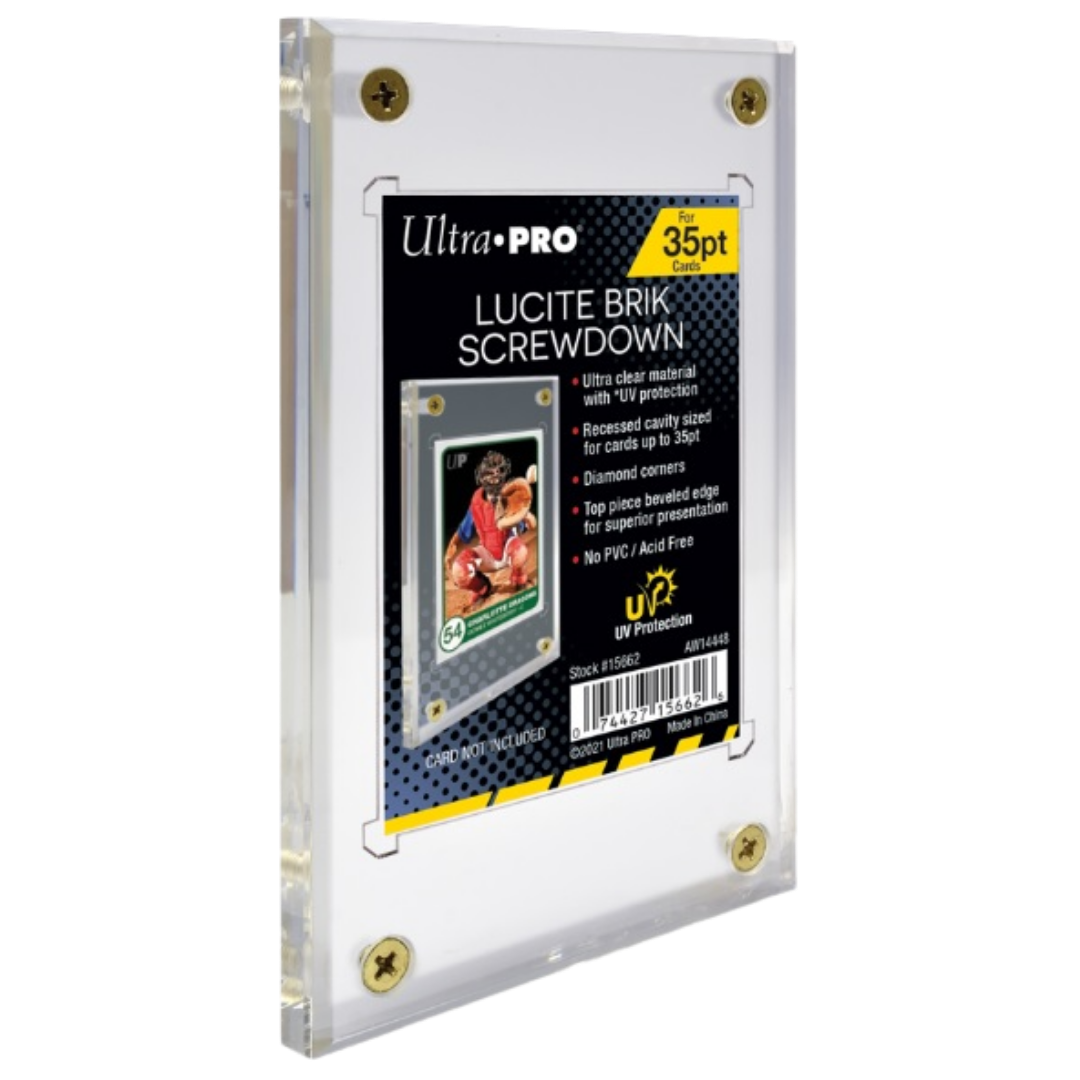 Ultra Pro Screwdown Lucite Brik clear card display holder for 35pt cards
