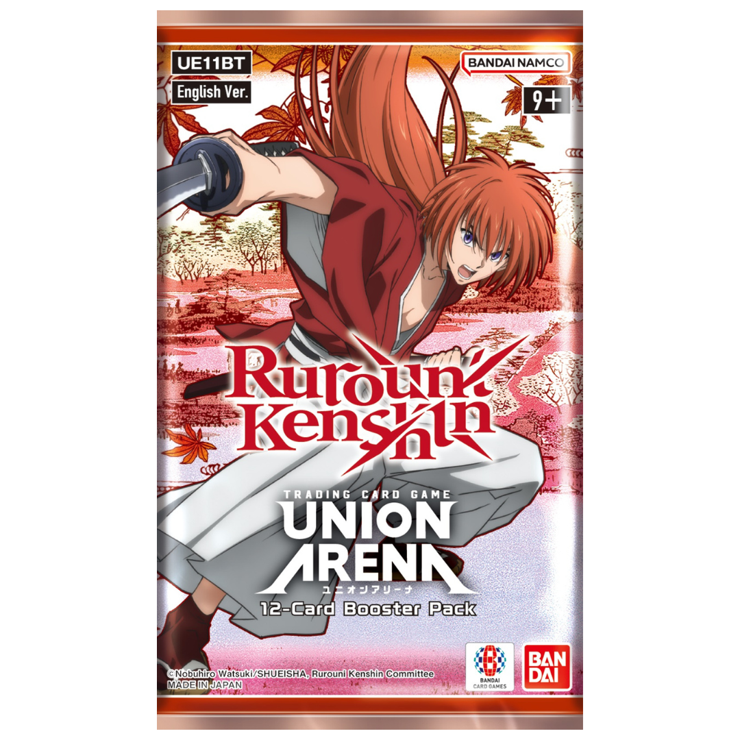 Union Arena Rurouni Kenshin Booster Pack featuring Kenshin artwork