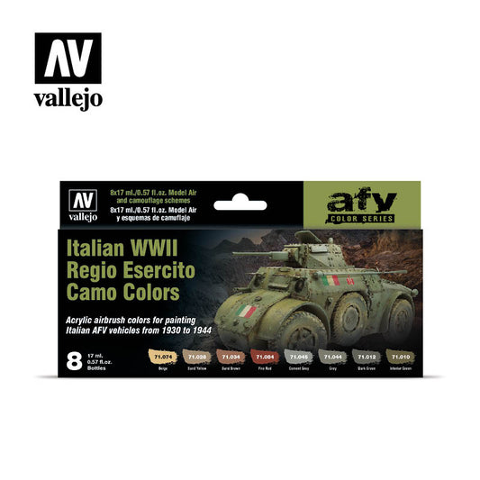 Vallejo - AFV Color Series - Italy WWII Regio Esercito Camo Colors - Set of 8
