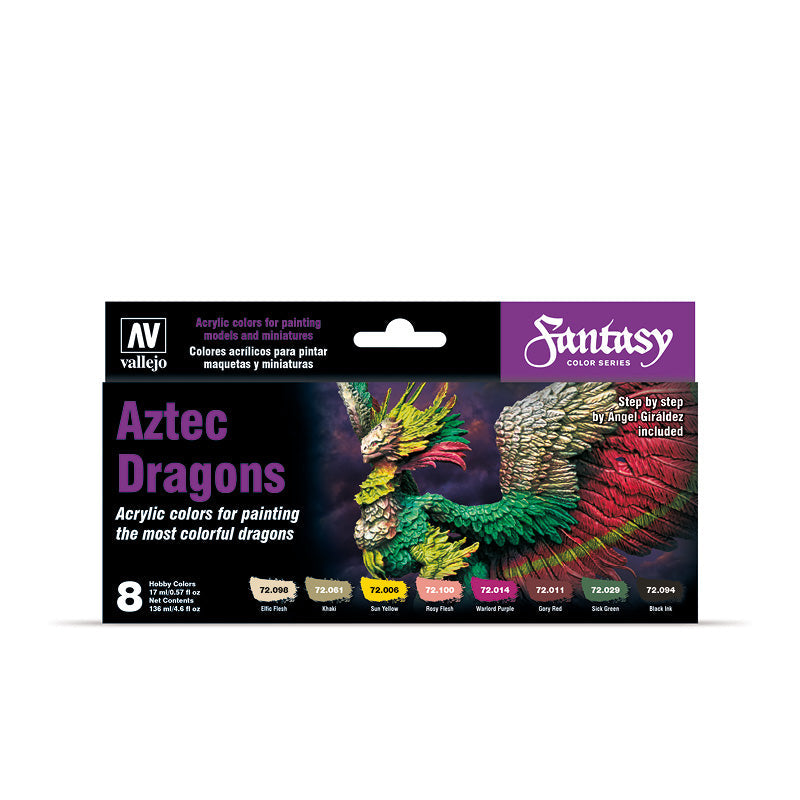 Vallejo - Fantasy Color Series - Aztec Dragons - Set of 8