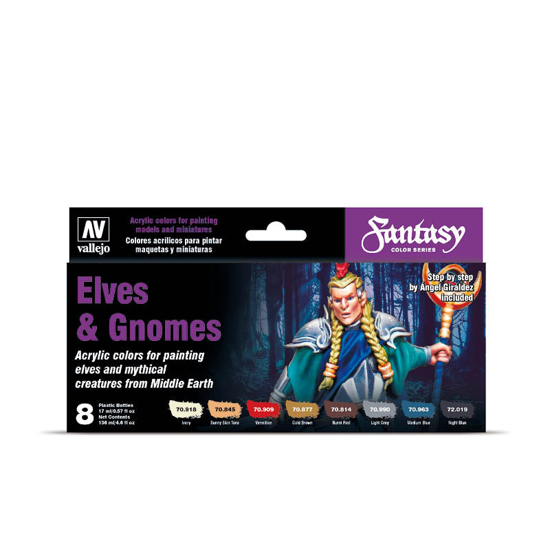 Vallejo - Fantasy Color Series - Elves and Gnomes - Set of 8