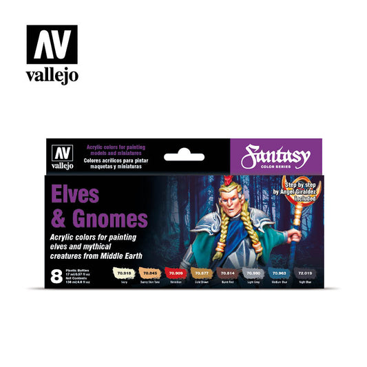 Vallejo - Fantasy Color Series - Elves and Gnomes - Set of 8