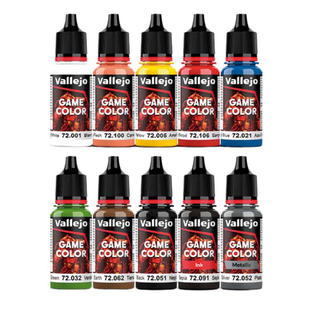 Vallejo Game Color Starter Value Set of 10 acrylic paints for miniatures and tabletop models