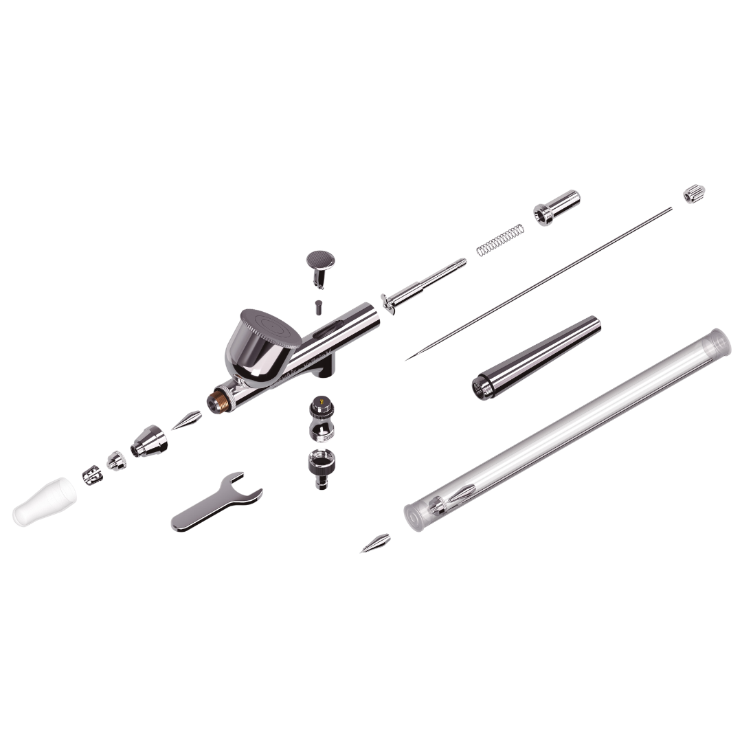 Vallejo Easyair starter airbrush with gravity feed cup and 0.3 mm nozzle for miniature painting and hobby use