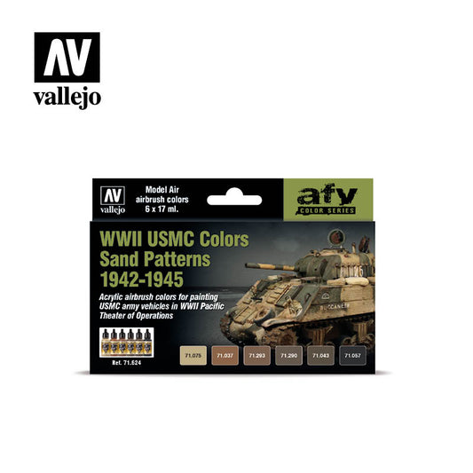 Vallejo - AFV Color Series - WWII USMC Sand Patterns - Set of 6