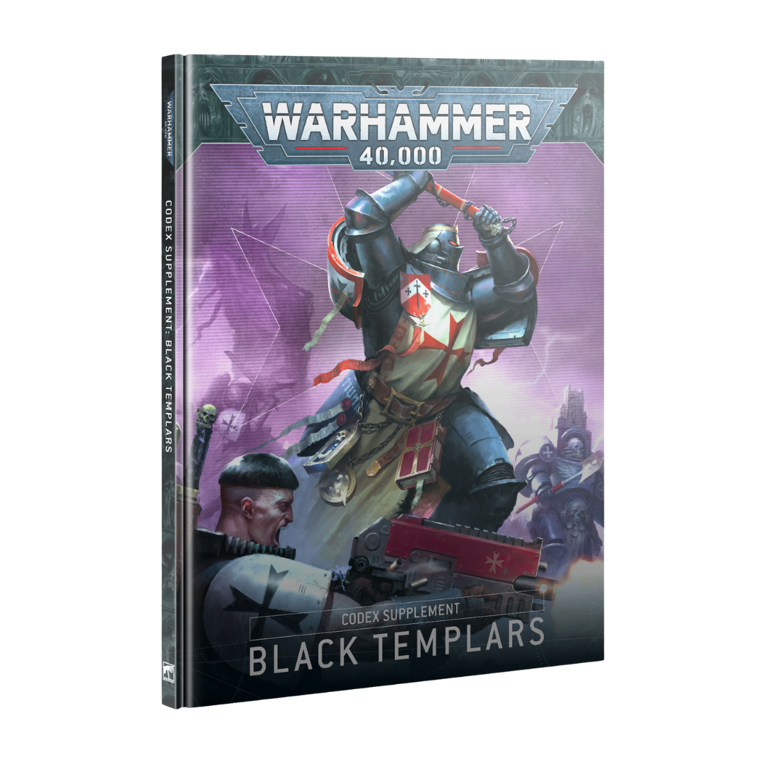Warhammer 40K Codex Supplement Black Templars with datasheets, Detachments, and lore
