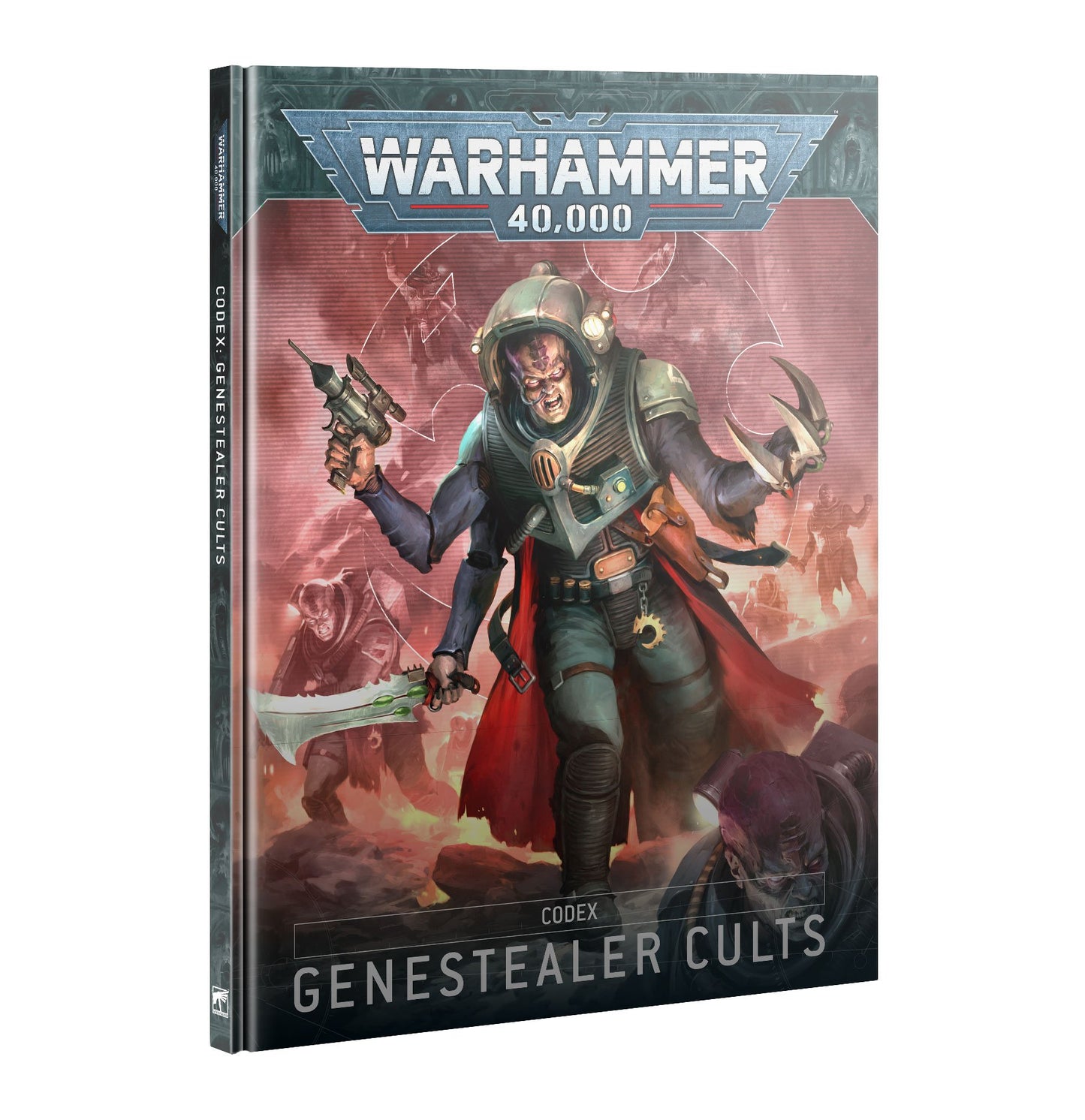 Warhammer 40,000 Codex: Genestealer Cults hardcover book, showcasing the sinister xeno-tainted armies with detailed lore, rules, and painting guides.