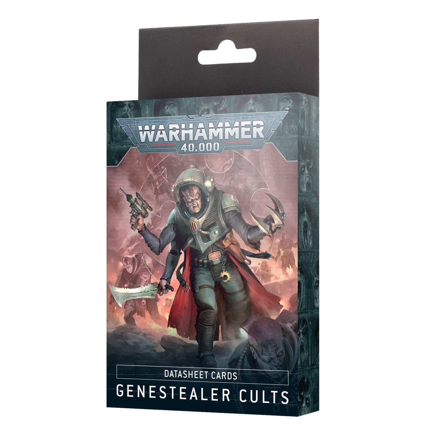 Genestealer Cults datasheet cards with army rule, unit profiles, and Combat Patrol cards.
