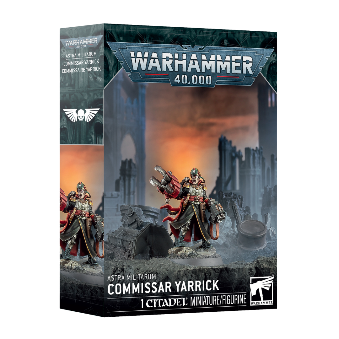 Warhammer 40k Commissar Yarrick Astra Militarum miniature with power klaw character model