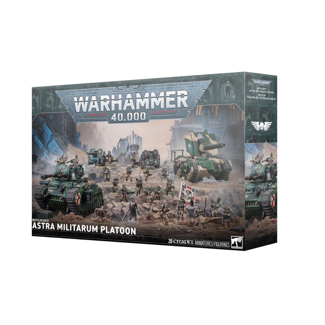 Warhammer 40k Astra Militarum Platoon Battleforce with Rogal Dorn, Basilisk and Cadian Shock Troops