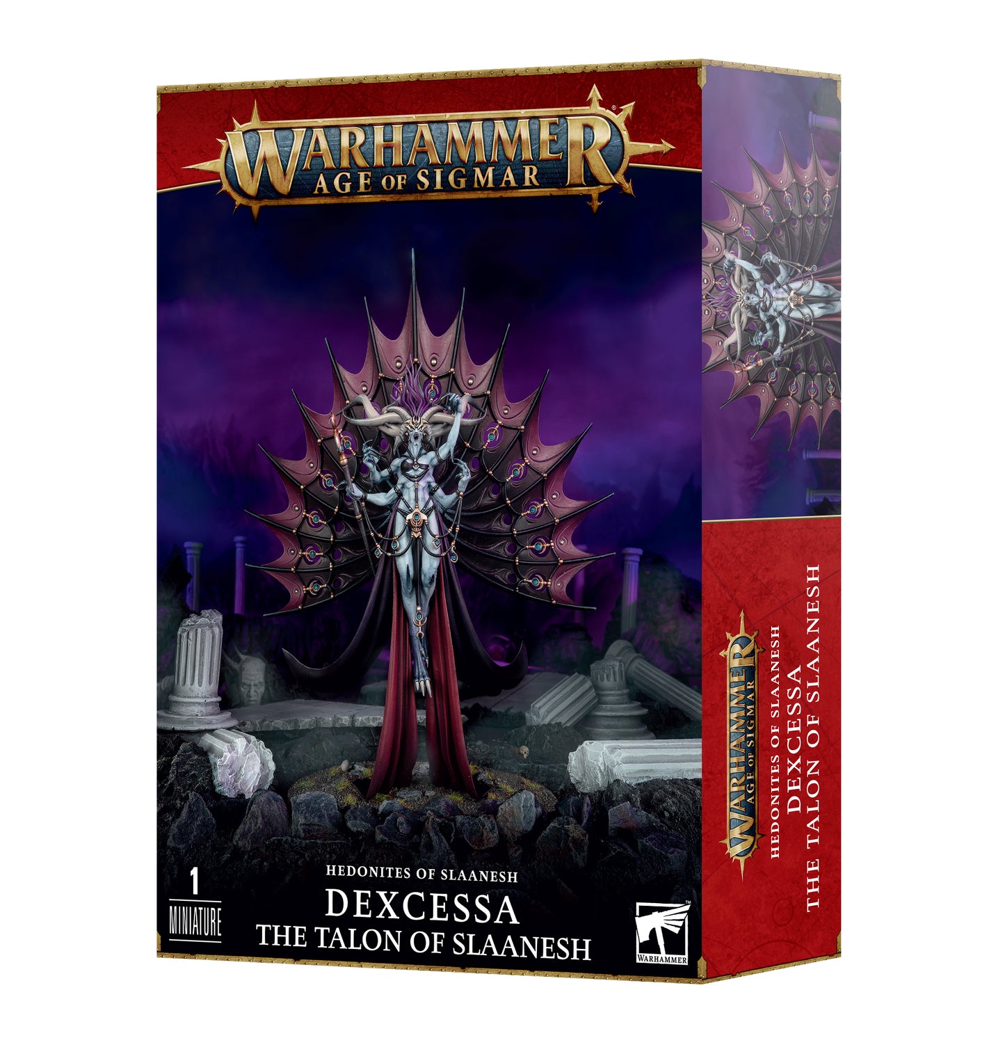 Plastic components to build Dexcessa, the Talon of Slaanesh or Synessa, the Voice of Slaanesh, with a Citadel 105mm Oval Base. Free shipping on orders over $199!