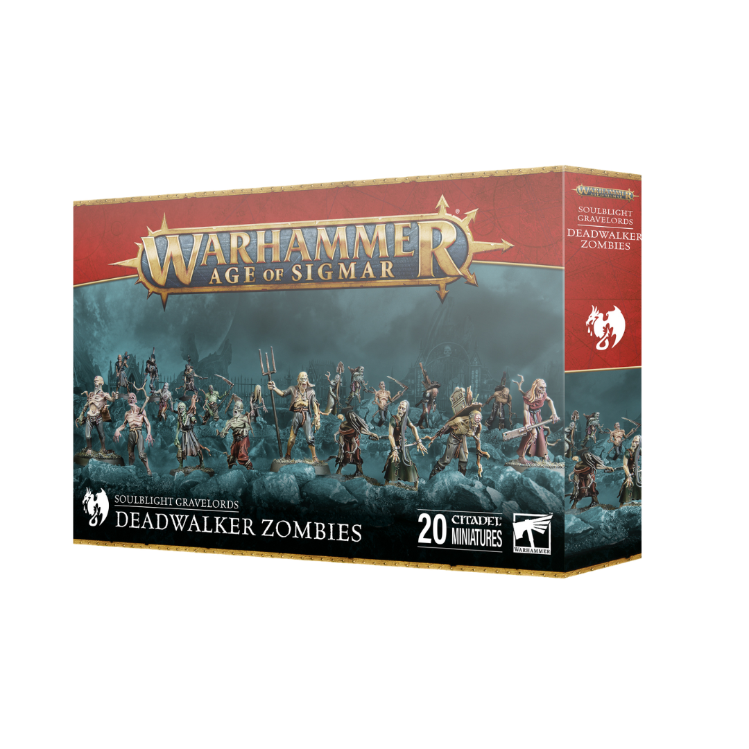 Soulblight Gravelords Deadwalker Zombies kit sprues, 20 undead miniatures, 25 mm round bases unpainted