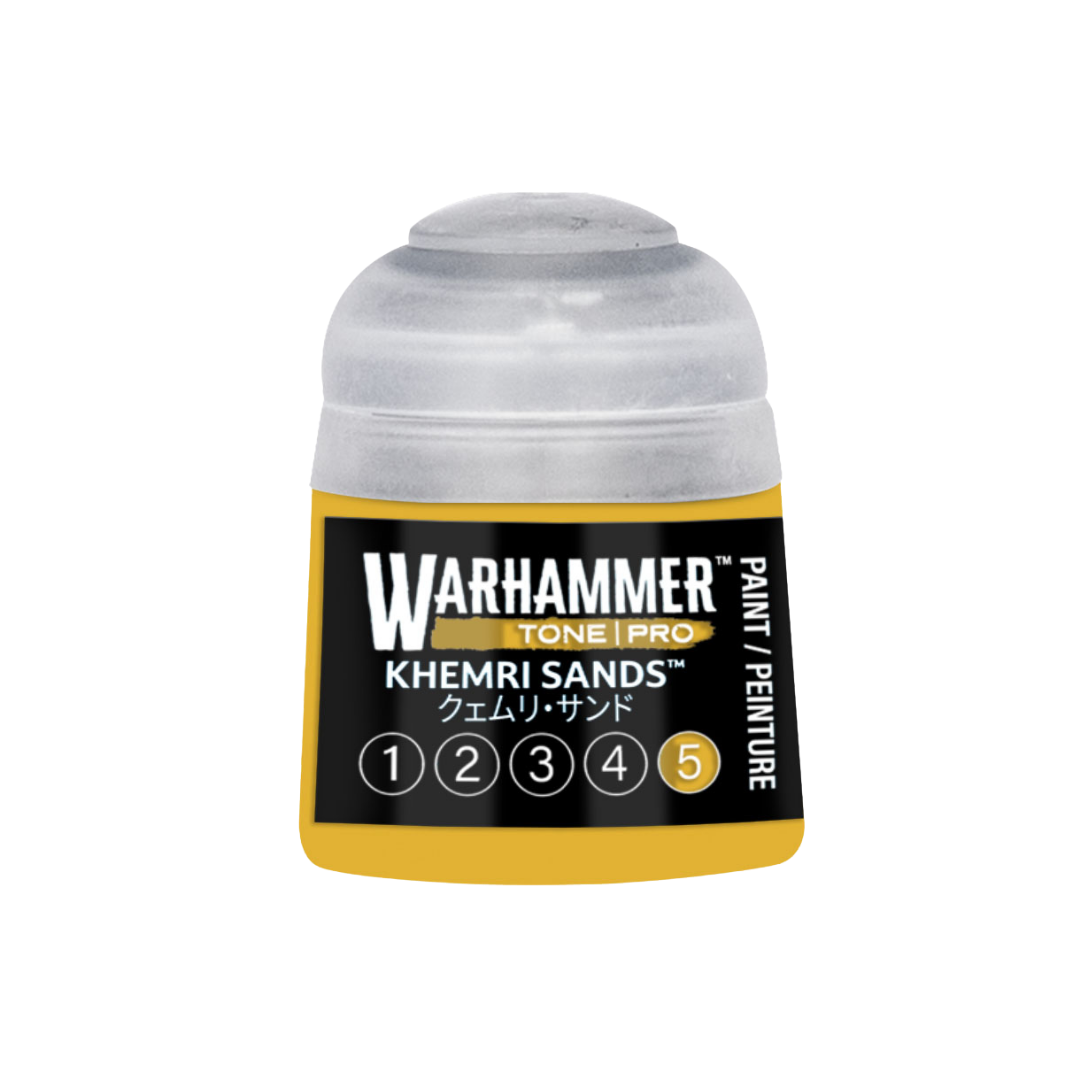 Warhammer Tone Pro Khemri Sands 12 ml miniature paints in five coordinated tones from dark to light.