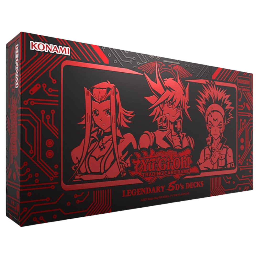 Yu-Gi-Oh! Legendary Decks 5D’s box set with three complete decks and chibi variant cards
