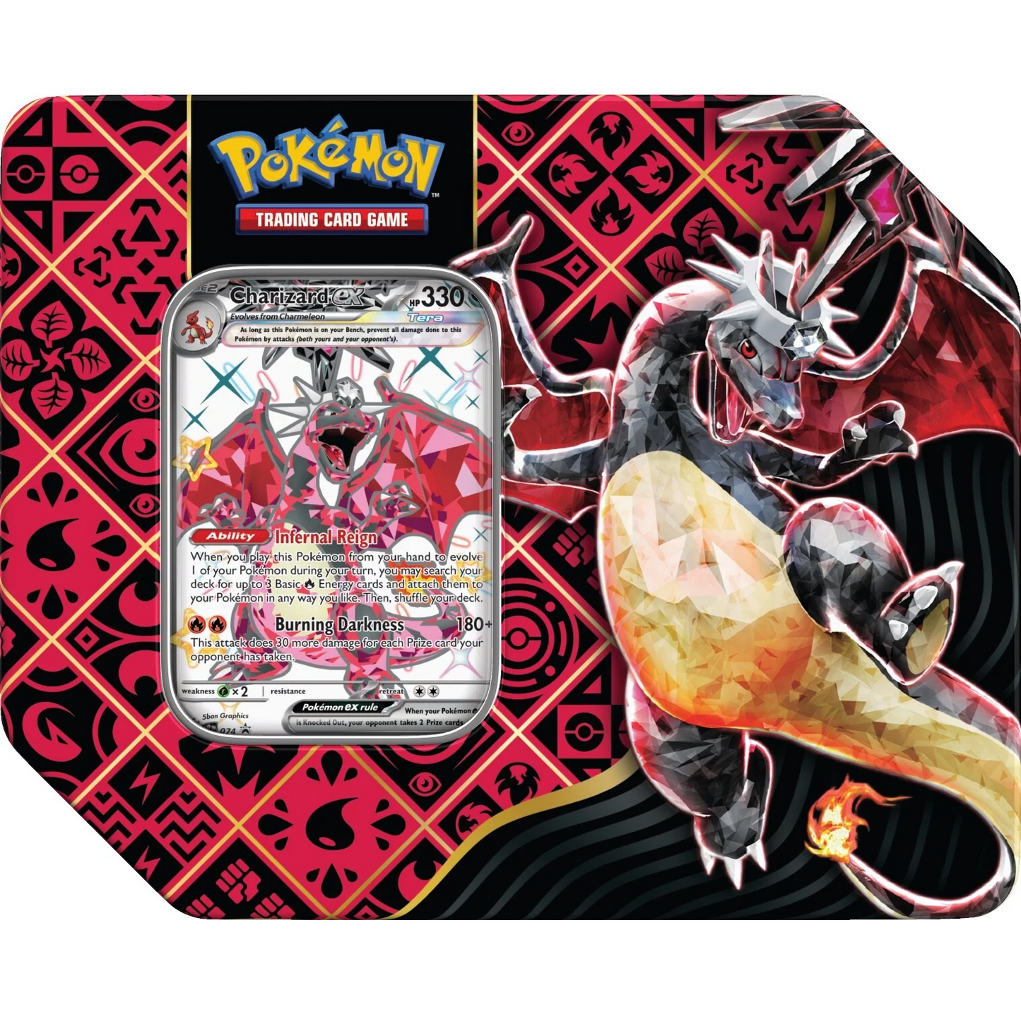 Pokemon - Paldean Fates - Shiny Tera Charizard Tin