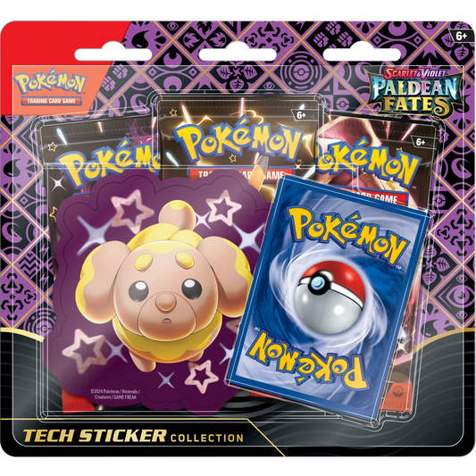 POKEMON - PALDEAN FATES - TECH STICKER COLLECTION - 3 PACK BLISTER (ASSORTED)
