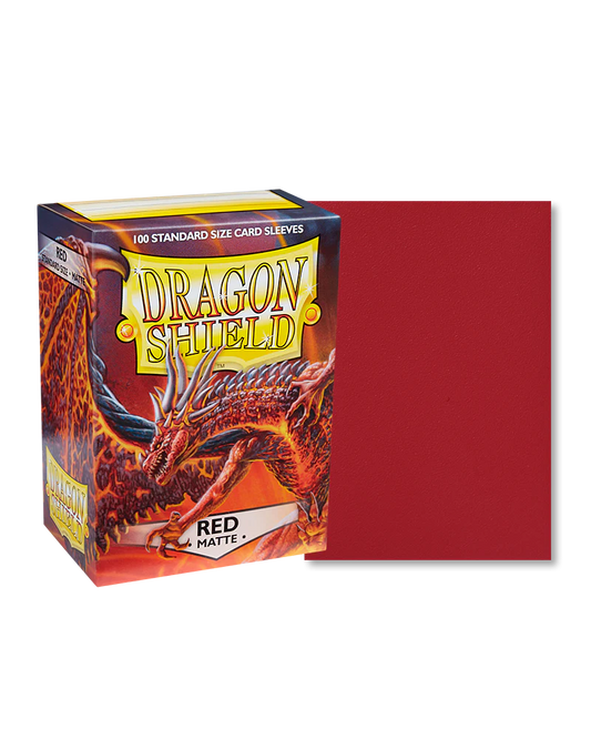 Dragon Shield - Sleeves -  Matte Red (100)