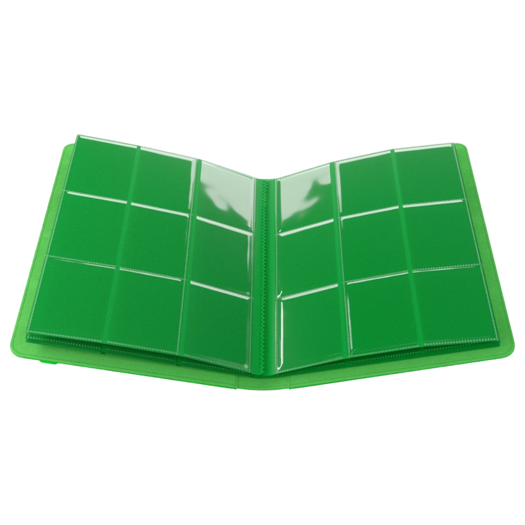 Gamegenic - Prime Album - 18 Pocket - Green - Open interior