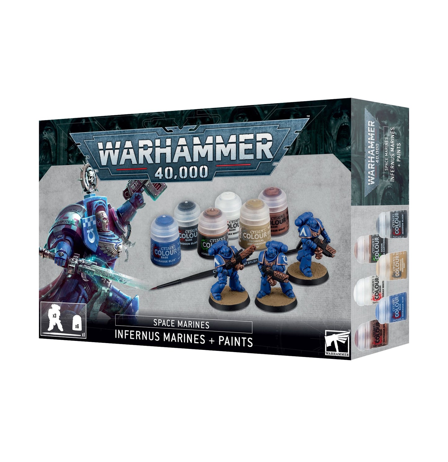 Warhammer 40k - Space Marines - Infernus Marines + Paint Set Image