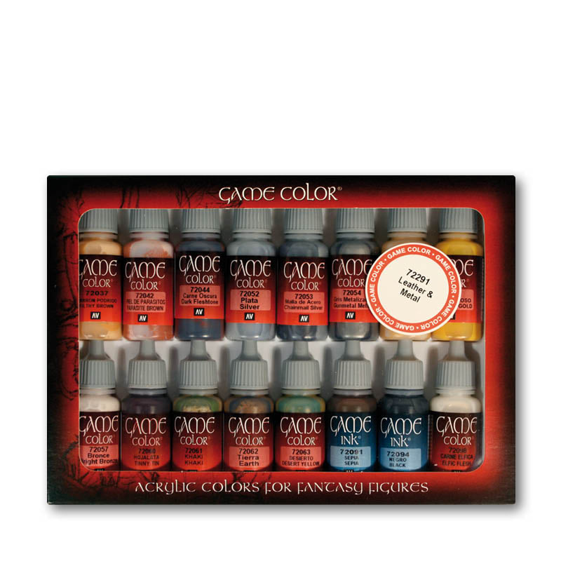 Vallejo - Game Color - Leather And Metal - Set of 16