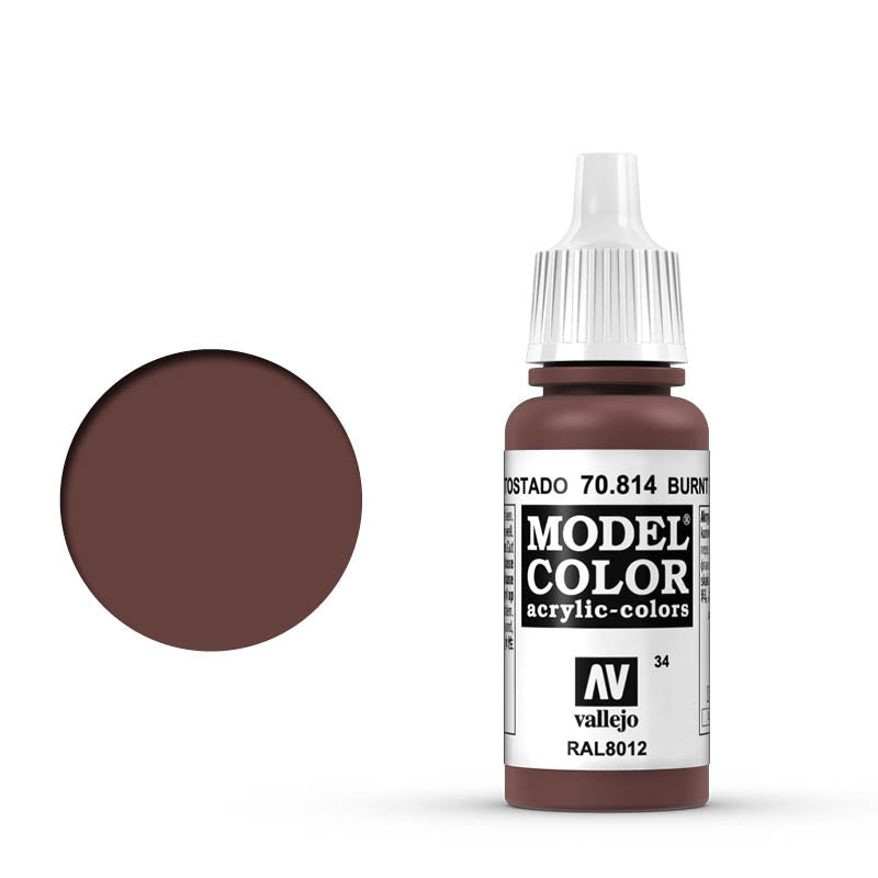 Vallejo - Model Color Matt Burnt Red 17ml