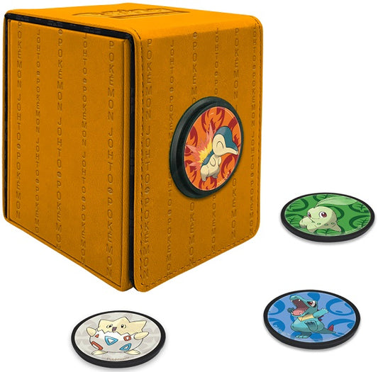 Ultra Pro - Pokemon - Alcove Click Deck Box - Johto (Light Orange)