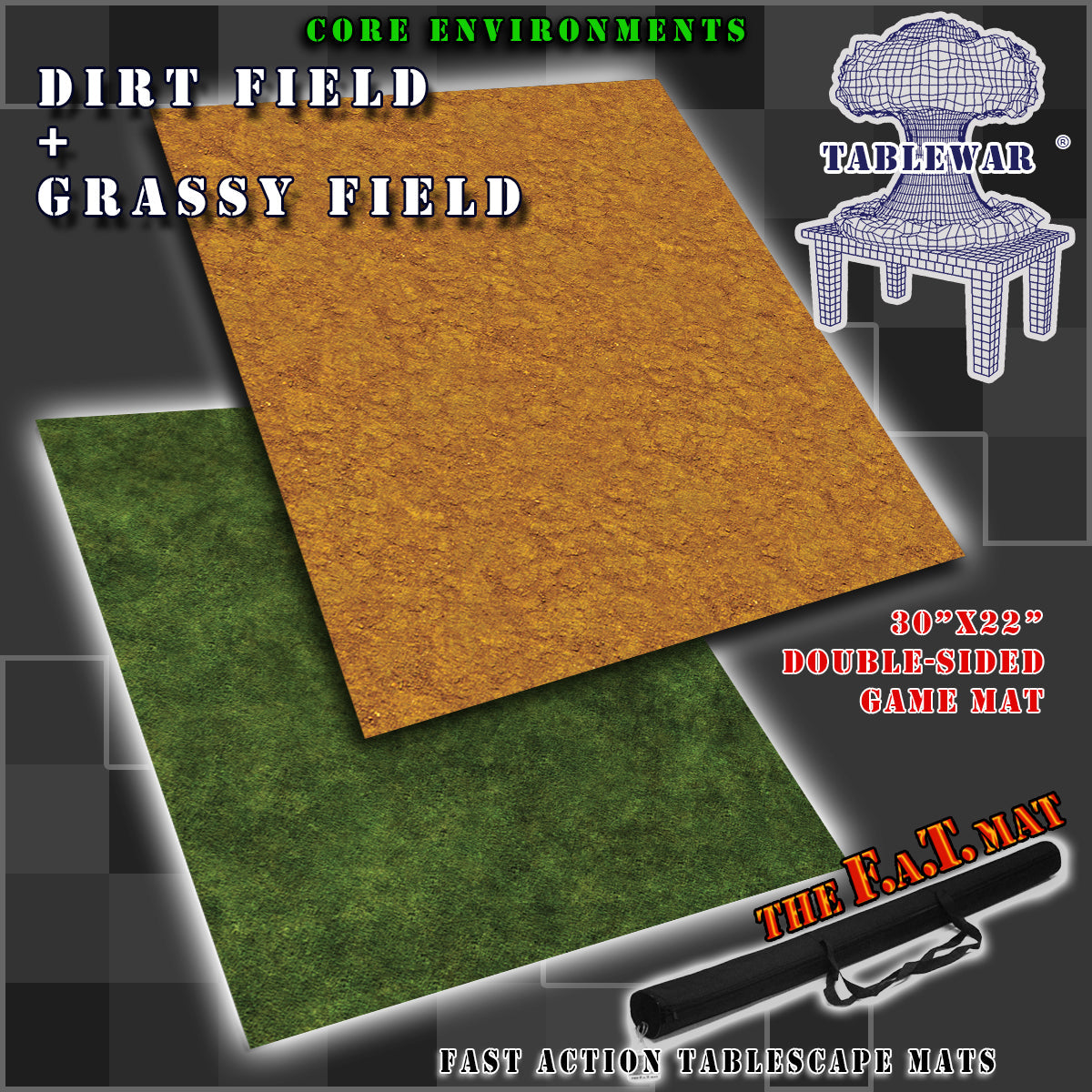F.A.T. MATS - Core Environment Dirt/Grassy - 30"X22"