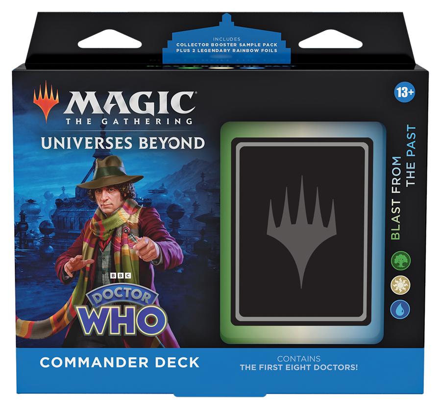 Magic: The Gathering Doctor Who Blast from the Past Commander deck with collectible accessories