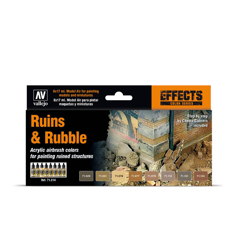 Vallejo - Model Air - Effects Ruins & Rubble - Set of 8