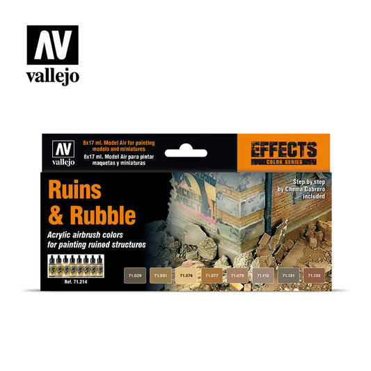 Vallejo - Model Air - Effects Ruins & Rubble - Set of 8