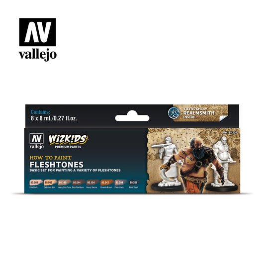 Vallejo - Wizkids - Premium Set - Fleshtones - Set of 8