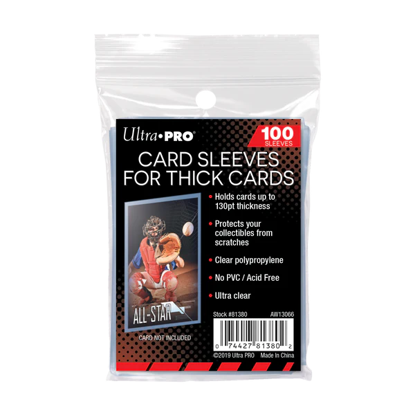 Ultra Pro - Card Sleeves - 2 5/8 x 3 5/8 - Thick 130pt - 100pk