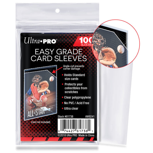 Ultra Pro - Card Sleeves - Easy Grade - 2 1/2 x 3 1/2 - 100pk