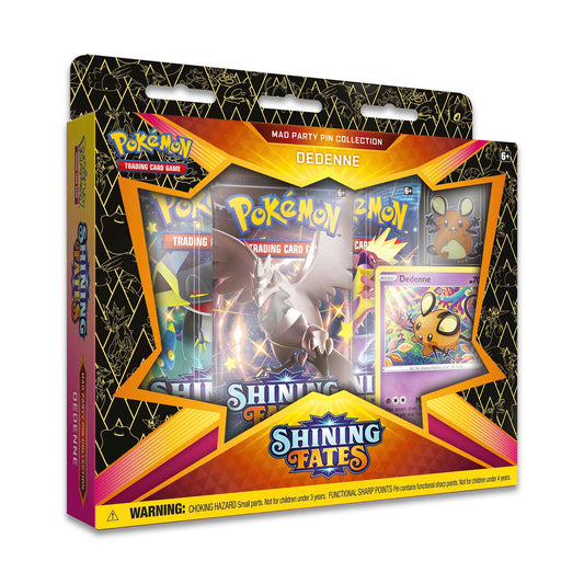POKEMON - SHINING FATES - BOX SET - MAD PARTY PIN COLLECTION (Dedenne)
