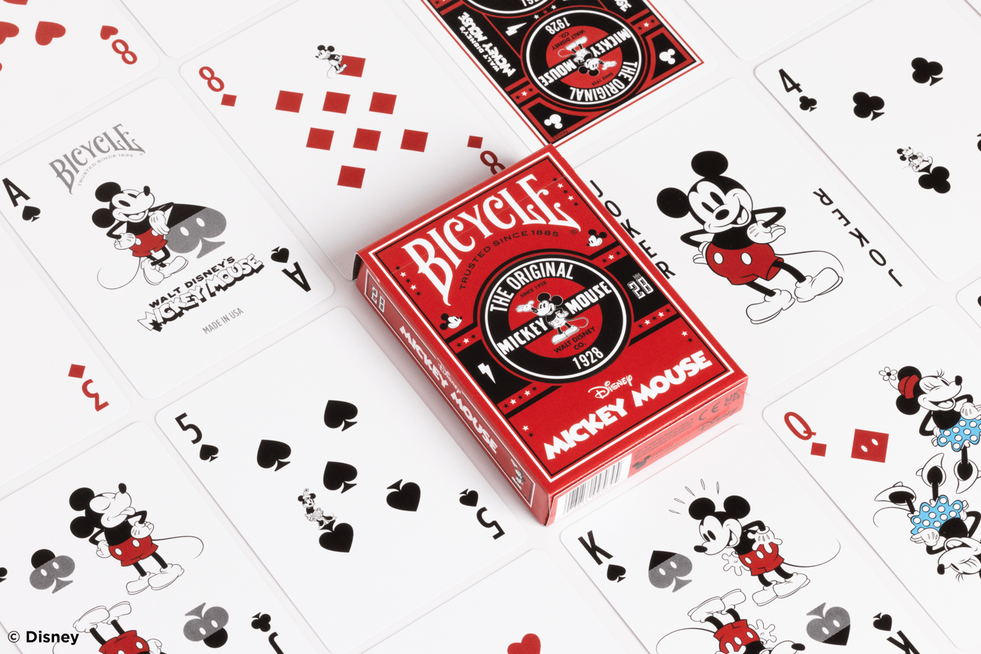 Bicycle Playing Cards - Disney Mickey Mouse (Red)